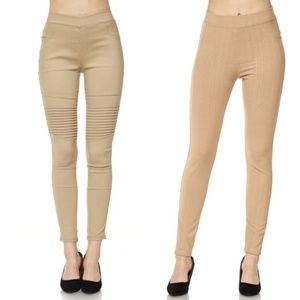 Stretchy Moto Pants w/ Ankle Zippers